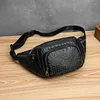 Waist Bags Annmouler Large Capacity Bag Women Fanny Pack Pu Leather Chest For Girls Soft Belt Rivet Casual Phone Shoulder