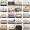 Housses de chaise Universal Stretch Sofa Cover Spandex Polyester Couch Slipcover Sectional Fauteuil Furniture Floral Birds Leaves SC033