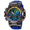 Начатые часы Stryve Fashion Men's Sport Watches Shock Устойчивые к 50 -метровым водонепроницаемым наручным часам Светодиодные сигналы тревоги Стоптерные часы военные часы мужчин 8025 230302