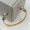 Uomo Donna Bracciale rigido con teschio Bracciale di design di lusso Scheletro di cristallo Bracciale con ciondoli Bague Festa di nozze Coppia regalo Gioielli di alta qualità