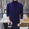 Herrtröjor Herrtröja Vinter Turtleneck Pull Homme 2023 Korean Knittad Pullover Man Jumper kläder Slim Fit Hombre Hiver QMY101