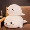 Plush Dolls 1pc 50/60cm Soft Down Cotton Lying Seal Plush Toys Lovely Stuffed Animal Doll Kawaii Pillow Home Decor Brinquedos Gift for Kids 230302