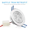 4*3W 12w LED Ceiling Down Light Indoor Spot Lamps AC 85-265V Warm White/Cool White Free Shipping
