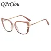 Sunglasses Frames New Spring Fashion Sexy Leopard Frame Anti-blue Glasses Women Vintage Optical Computer Eyeglasses Female Spectacles Oculos T2201114