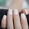 False Nails Matte Short Acrylic Fake Natural Nude Color Make Up Tool Full Cover Diy Nail Art Manicure Product för Lady Z959