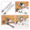 Dinnerware Sets 24Pcs sale Laguiole Cutlery Steak Knife Fork Soup Tea Spoon Ergonomic Bright Burnishing Flatware WesternStyle Tableware 230302