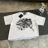 Xinxinbuy Men Designer T-shirt T-shirt 23SS Flower Graffiti Letters Lotus Leaf Korte mouw Katoen vrouwen Wit zwart bruin grijs S-XL