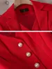 Dames tweedelige broek Spring herfst Women Blazer Jacket en Pant Suit Fashion Wit Red Black Trousers 2 Set Ladies Office Work