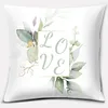 Pillow Case Bean Green Floral Patterns Series Gift Home Office Decoration Bedroom Sofa Car Cushion Cover Pillowcase