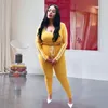 Women's Jumpsuits & Rompers Solid Color Long-sleeved Fashion Plus-size Two-piece Set Healthy Atmosphere Sexy Casual Jumpsuit Wear