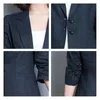 Women's Suits Blazers QOERLIN Notched Collar Blazer Linen Suit Jacket Women Slim Thin Summer Cotton Linen Pocket Two Buttons Suit Office Lady 230302