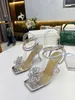 Fashion High Heeled Sandals Leather Summer Women Fine Heel Heel