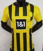 Player version 22 23 Haller Soccer Jerseys Reus Dortmund Neongelb Bellingham Hummels Brandt Maillot de Foot 2022 2023 Topps Football Shirt