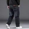 Herren Jeans 10XL Oversize Schwarze Jeans Männer Plus Größe 50 Denim Hosen Ehemann Atmungsaktive Lose Hosen Männer Streetwear Baggy Jeans Casual Hosen 230302