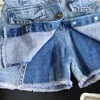 Gonne Ragazze 2022 estate nuovi grandi bambini gonne stile coreano bambini stile coreano pantaloncini di jeans sottili pantaloni per bambini T230301