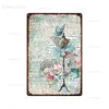 Vintage Peony Rose Flower Placas de pintura de metal Decoración de jardín Paisaje Cartel de chapa Cartel Hombre Cueva Pub Bar Cartel Placas de cartel de chapa de metal Signo personalizado Tamaño 30X20CM w01