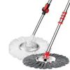 Vadrouilles Nettoyeur De Sol 360 Degrés Rotation Mop Pole Épaissie En Acier Inoxydable Rétractable Main Presse Spin Dry Magic Mop Nettoyage Vadrouille Spin 230302