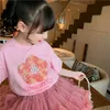 Skirts Girls tutu Skirt Summer Dress 2022 New Children's Skirt Princess Cake Skirt Girl Mesh tutu Skirt T230301