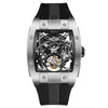 Wristwatches Oblvlo Original Top Tourbillon Automatic Watch Sport Severon Wine Barrel Carbon Fiber Case Strap Rubber Strap EM-RT