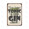 Wall Art Decor Gin Marque Vintage Wine Tin Sign Metal Alcohol Plaque for Home Kitchen Bar Pub Club Man Cave Decoration Cafe Decor 30X20cm W03