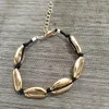 STRAND Mode Handmade Bracelet Gold Color Alloy Sea Shell Design Charm Pendant sieraden voor vrouwen wereldwijd