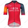 Cykeltröja Set 2023 Ineos Grenadier Team Set Herr Röd Orange Kläder Cykelskjortor Kostym Cykel Bib Shorts MTB Wear Maillot Ropa 230302