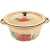 Bowls Basin Ceramic Mixing Bowl Salad Oil Soup Saucepan Enamel Mini Butter Melting Pot