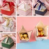 Scatole regalo con nastro di seta perlato Scatole per confezioni regalo Gem Tower Bronzing Candy Box Matrimonio Baby Shower Confezione regalo Scatole per imballaggio al cioccolato BH8385 TQQ