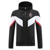 FK PARTIZAN 2024 Voetbalheren Jassen Hooded Wind Breakher Coats Waterdichte winddichte Full Ritswreiding Hoodie voetbaljas