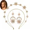 Halo Crown Stars Goddess Crown Halo Headband and Crowns for Women Boho Bridal Wedding Headpiece