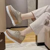 Klänningskor 2021 Spring New Women Flat Platform Shoes Slip On Moccas Ladies Casual Shoes Woman Thick Sole Brogue Creepers Sneakers L230302