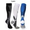 الجوارب الرياضية Calzino a compressione 3 أزواج ركبة الجوارب عالية الضغط chaussette de calcetines compresion