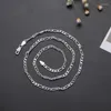 Kedjor Charms 925 Sterling Silver Classic 4mm Geometry Chain Halsband för kvinna Högkvalitativ mode Fina smycken Holida