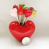 Forks Bento Picks Box Accessories Garfos Fruit Toothpick Holder for Snacks Mini Star Heart Cake Dessert Food Pick Decor 230302