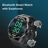 Smart klocka med öronsnäckor 2 i 1 Smartwatch Fitness Tracker med inbyggt tws-headset 1,3 tum Touch HD-skärm Vattentät stegräknare Pulsmätare Blodtryck