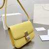 Klasik kutu lüks tasarımcı marka deri çanta kadınları klasik tofu omuz crossbody çanta bayan gri beyaz mavi siyah mor kılıf 2023 cüzdan