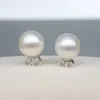 Stud Earrings 2023 White Color Cubic Zirconia Imitation Pearl Earring For Women Wedding Dinner Party Jewelry Gift Girl