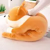 Dolls de pelúcia gigante fofo Corgi Pillow Plush Pillows recheado de algodão de algodão de algodão Kids Kawaii Shiba Inu Dolls para crianças Presente de aniversário 230302