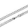 Kedjor Solid S925 Sterling Silver Miami Kubansk halsband för män Kvinnligt smycklås 5.5mm kedja
