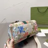 Sac fourre-tout imprimé floral femmes sac à main toile épaule sacs à bandoulière rayé Patchwork détachable réglable sangle en Nylon fermeture à glissière