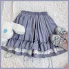 Jupes été Kawaii mode femmes Mini jupe école Gilrs rose mignon Vintage dentelle gothique Cosplay Lolita taille haute noir plissé