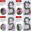 Kwiaty dekoracyjne 1/2 szt. 7 stóp Garland Plant Liście Trailing Artificial Wisteria Vine Wedding Arch Dekoracja Fałszywe rośliny Faux Ivy Ściana