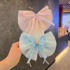 Girls Mesh Ribbon Bow Hair Clip Cute Pearl Baby Princess Hairpin Girls Princess Hair Barrette Bows Accessories 1789