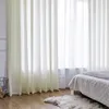 Curtain Beige Cream Yellow Chiffon Tulle Sheer For Living Room Bedroom Soft Voile Panel Window Treatment