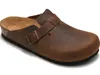 BIRKS BOSTON NOWOŚĆ Skórzanych Kapcie Cork Clogs Bag Głowa Pull Kobietowe samce Summer Anti-Skid Kapłacze Lazy Buty Miłośnicy plażowe buty Sandały turystyczne