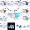 Pendant Necklaces KFT Attractive Design Natural Healing Quartz Crystal Lapis Lazuli Opalite Opal Elephant Stone Penant Jewelry For Women Men