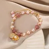 Strand Shell Pearl Armband Light Luxury Pärlor Pärlade modesmycken armband för kvinnor grossistbulk