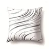 Kissen 45 x 45 cm, geometrische dekorative Kissenbezüge, Polyester-Überwurfhülle, gestreifter Kissenbezug Kussensloop