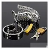 Autres articles de santé et de beauté Cage à bite en acier inoxydable pour homme en forme de serpent avec anneau de pénis Bondage Lock Dispositif de chasteté Adt Bdsm Toy 950 Dhfcd