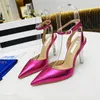 Sandali da donna Aquazzura Bowkont scarpe a punta da donna eleganti scarpe con tacco sexy ufficio festa di nozze pompe estive 9.5 cm 35-42